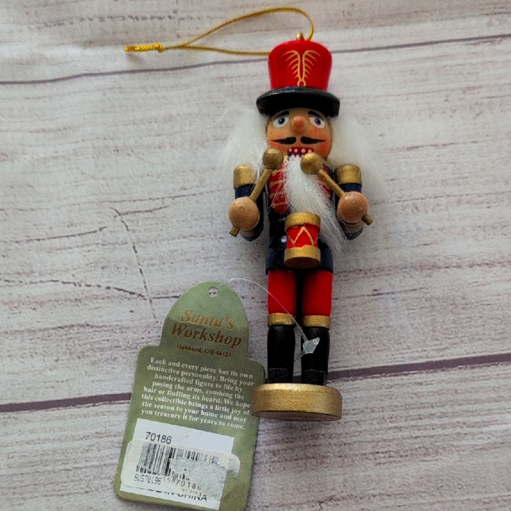 Santa's Workshop Nutcracker Toy Soilder Drummer Christmas Ornament